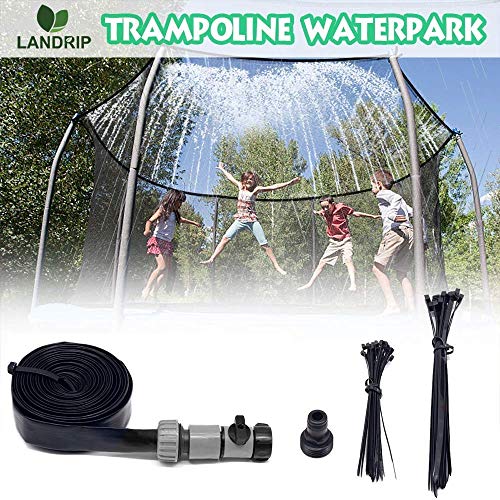 Landrip Trampoline Sprinklers, Trampoline Spray Water Park Fun Summer Water Water Game Sprinklers (49.2 pies)