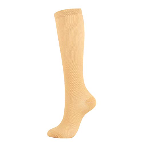 langchao Calcetines de compresión adecuados para hombres y mujeres adecuados para correr calcetines de presión para viajes deportivos calcetines secuenciales multicolores