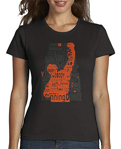 latostadora - Camiseta Rocky Balboa para para Mujer Gris Oscuro L