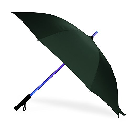 LED Paraguas Lightsaber Infantil Hombre Mujer, Luz para Arriba Paraguas de Golf con el Cambio de Color del Eje (Verde)