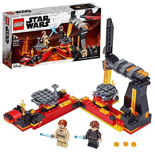 LEGO Star Wars - Duelo en Mustafar, Set de Construcción de la Película Guerra de las Galaxias, con Plataformas Giratorias Deslizante y 2 Minifiguras y Espadas Láser (75269) , color/modelo surtido