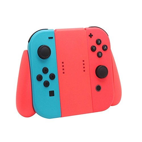 LeSB Nintendo Switch Joy-con Comfort Grip, Controlador Grip Handles para Nintendo Switch Joy-con, Color Rojo