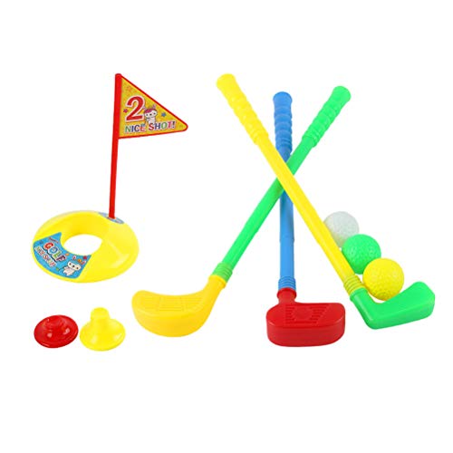 LIOOBO Juego de Juguetes de plástico para golfistas y niños pequeños Juego de Golf para niños, niños (aleatorización de Color)