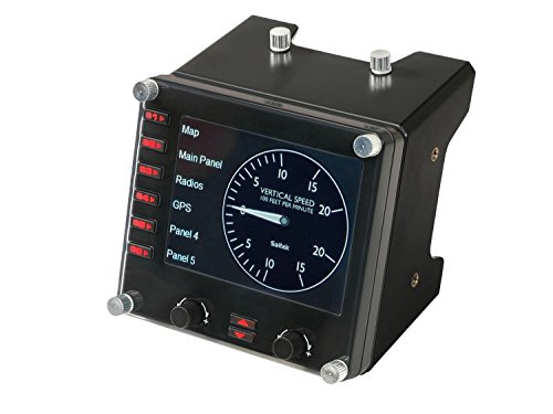 Logitech G Saitek Pro Flight - Controlador de simulación de panel LCD multi-instrumento profesional