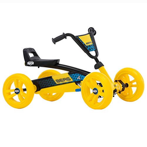 Los niños del Pedal Go Kart Racer Paseo en el Sistema de suspensión Negrita Primavera Adjsuatble Asiento-Capacidad for 2 a 5 años de Edad (Color : Yellow, Size : 83 * 49 * 50cm)