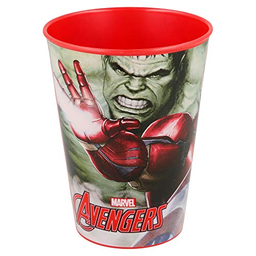 Los Vengadores (Avengers) Vaso plastico pequeño 260 ml (Stor 89707), color negro, Mediano