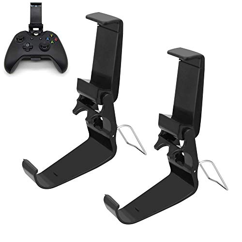 LYTIVAGEN 2 PCS Clip de Controlador, Soporte para Mando de Juegos Escalable Abrazadera de Juego de Teléfonos para Mandos Xbox One y Steelseries Nimbus Gamepad (Negro)