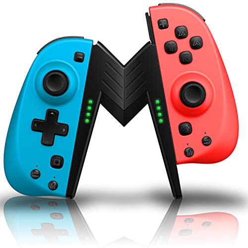Mandos para Nintendo Switch, ECHTPower Bluetooth Wireless Controller, Mando de Reemplazo Izquierdo y Derecho para Joy con- Soporta Turbo/ Vibración/ Giroscopio/Función de Macro
