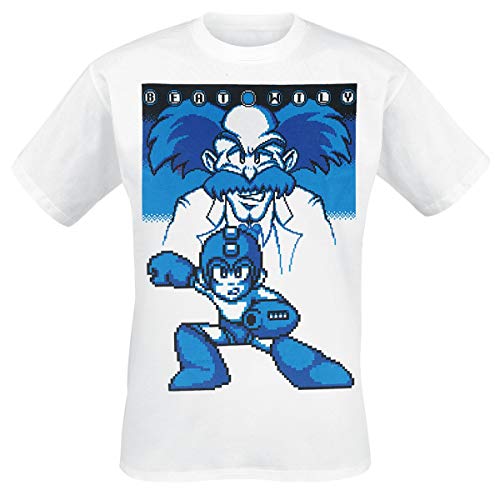 Megamen Beat Wily Camiseta Blanco S