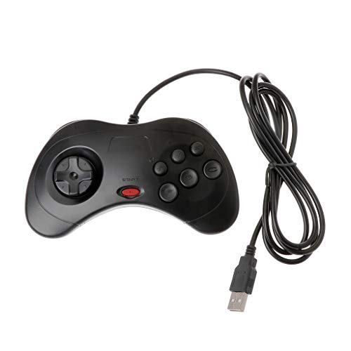 Meipai USB clásico Gamepad controlador de juego con cable Joypad compatible para Sega Saturn PC