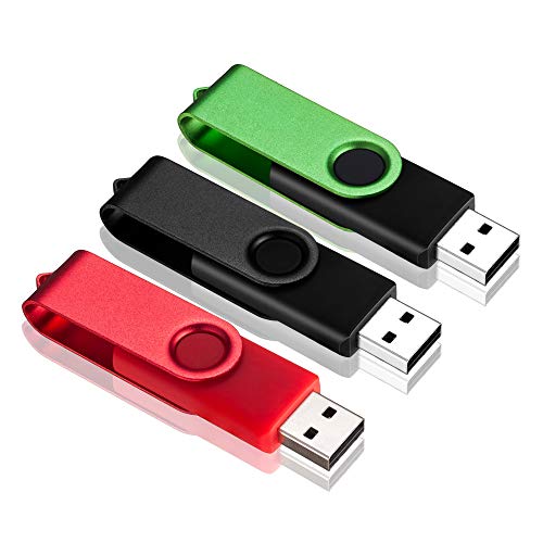 Memory Stick DataOcean - Memoria USB 2.0 (64 GB, 3 x 64 GB), Color Negro Verde y Rojo