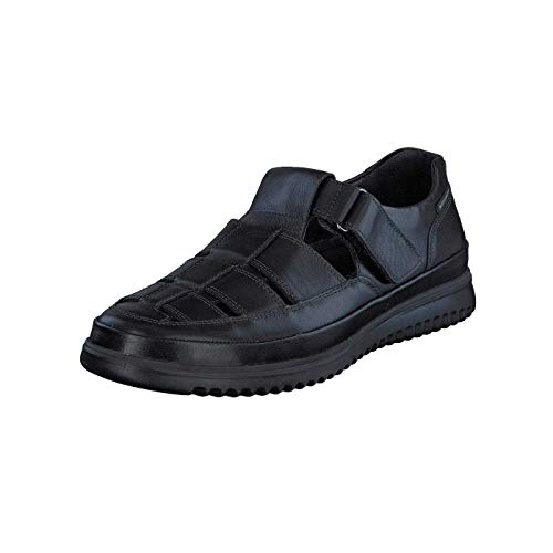 Mephisto Tarek Hazelnut (marrón) - Zapatillas de hombre trenzadas, sandalias/sandalias para hombre, color marrón, piel (Randy), color Negro, talla 44 EU