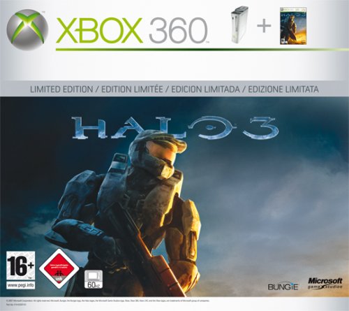 Microsoft Xbox 360 PRO + Halo 3 - juegos de PC (IBM PowerPC, 512 MB, 60 GB, DVD, 309 x 258 x 83 mm) Blanco