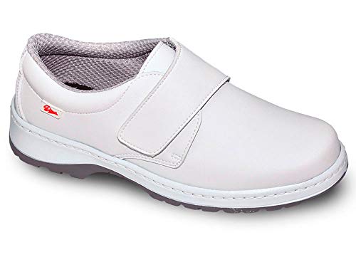 Milan-SCL Liso Color Blanco Talla 38, Zapato de Trabajo Unisex Certificado CE EN ISO 20347 Marca DIAN