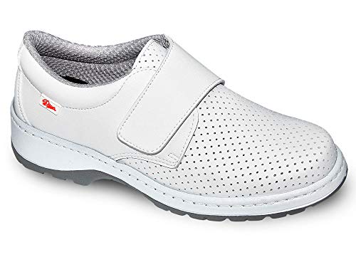 Milan-SCL picado Color Blanco Talla 43, Zapato de Trabajo Unisex Certificado CE EN ISO 20347 Marca DIAN