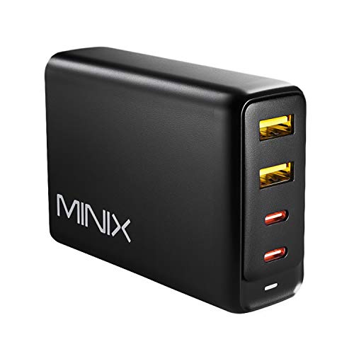 MINIX 100W Turbo 4 puertos GaN cargador. 2 x USB-A Quick Charge 3.0 (Max 18W), 2 x USB-A Quick Charge 3.0 (Max 18W), se vende directamente por MINIX Technology Limited. (NEO P2)
