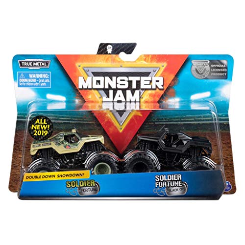 Monster _Jam True Metal 2 Pack 1:64 ~ Soldier Fortune and Soldier Fortune Black Ops