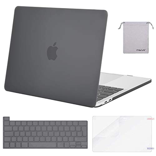 MOSISO Funda Dura Compatible con 2020 2019 MacBook Pro 16 Pulgadas con Touch Bar A2141, Delgado Plástico Carcasa Rígido & Cubierta de Teclado & Protector de Pantalla & Bolsa de Accesorios, Gris