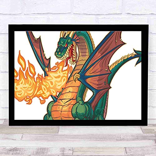 Mural de decoración artesanal Dragón mítico Monstruo escupidora de fuego Mascota de ensueño Cultura reptil Cazador oscuro Decoración de pared decorativa moderna