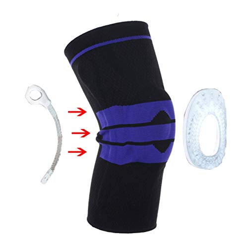 N-B 1 Pcs Knee Pad Silicone Knee Support Compression Sleeve Knee Protector Used For Meniscal Tears Arthritis Joint Pain Relief Injury Recovery ACL MCL Running Exercise Basketball Sports