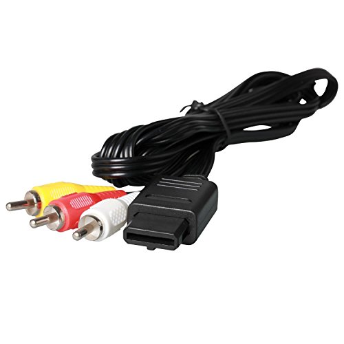 N64 Cable, ENDARK 1.75m (5.8ft) Cable de Audio y Video estéreo AV RCA para Gamecube/NGC/64/N64 (1pc)