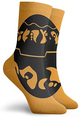 NA Novelty Funny Crazy Crew Sock Black Precursor Orb Jak And Daxter Printed Sport Athletic Socks 30cm Long Personalized Gift Socks