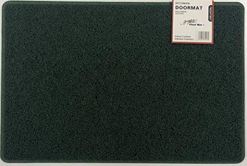 Nicoman Felpudo Alfombrilla para Trampero de Barrera, Tapete de Piso Resistente - (Usar en Interiores y Exteriores) - Medio (75x44cm), Verde