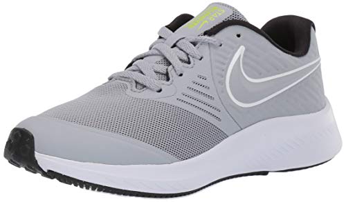 Nike Star Runner 2 (GS), Zapatillas de Running Unisex Adulto, Gris (Wolf Grey/White/Black/Volt 005), 38.5 EU