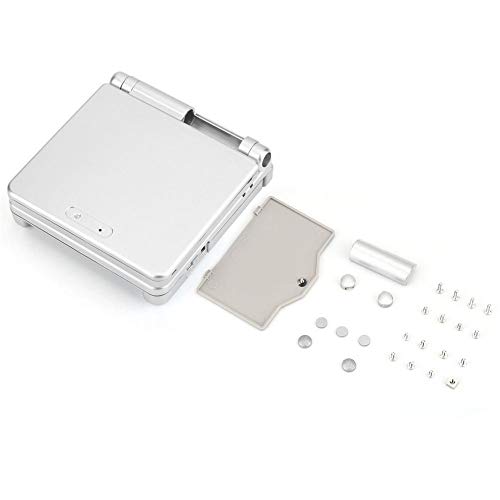 Nimoa Cubierta de la Caja del Juegos - Console CAS para Nin-tendo Game Boy Advance GBA SP Protective ABS Case Cover Kit de Piezas de reparación(Plata)
