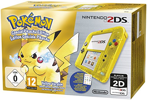 Nintendo 2DS - Konsole (Gelb Transparent) Inkl. Pokémon Gelbe Edition: Special Pikachu Edition [Importación Alemana]