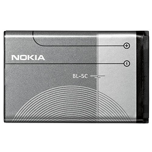 Nokia BL-5C BL5C BL-5-C - Batería original para Nokia 6820, 6822, 6086, 6270, 6555, C1, C1-01, C1-02, C2, C2-01, 7600, 7610, E50, E60, E70, N-Gage, N70, N70 Music, N71, N72, N91, N91 8 GB, N-70, N-70 Music, N-71, N-72, N-91