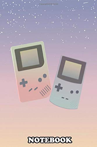 Notebook: Two Pastel Gameboys Floating In A Pastel Sky , Journal for Writing, College Ruled Size 6" x 9", 110 Pages