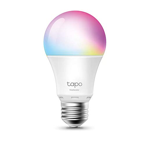 【NUEVO】TP-Link - Bombilla LED Inteligente, Bombilla WiFi, Multicolor, Regulable, E27, 8.7W 806lm, Compatible Alexa, Echo y Google Home, [Clase de eficiencia energética A+] (Tapo L530E)