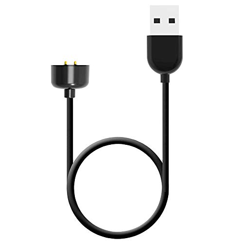 OcioDual Cable de Carga USB 40cm Negro para Reloj Xiaomi Mi Smart Band 5 Cargador Imantado Magntico con Imn Recambio Repuesto