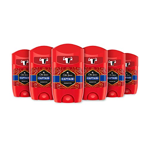 Old Spice - Desodorante Stick Captain, Pack de 6 x 50ml (300ml Total)