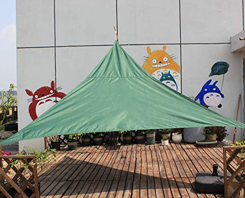 Omnipro - Toldo triangular 5 x 5 x 5 m, impermeable, protección UV de poliéster, para jardín, terraza, camping, verde oscuro