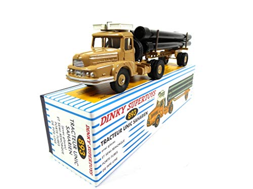 OPO 10 - Atlas Dinky Toys - UNIC Saharan Tractor + Semi-Tubular Hose (Pipeline) 893 1:43 (MB207)