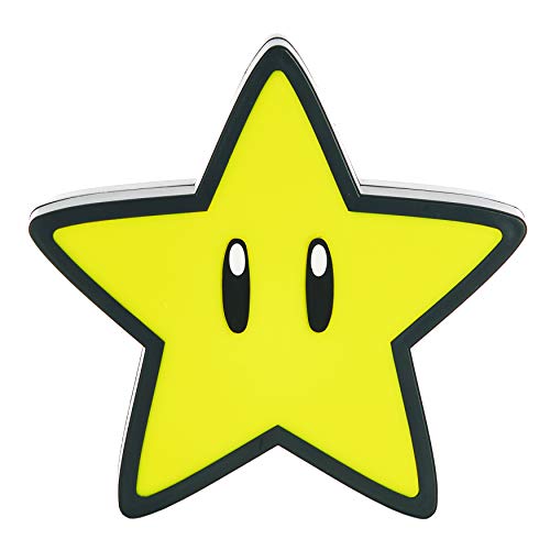 Paladone PP6346NN Star Light con Sonido BDP | Licencia Oficial Super Mario Nintendo Luz Nocturna Jugadores | 12 cm de Alto y 3 Pilas AAA, Amarillo, 12cm Tall