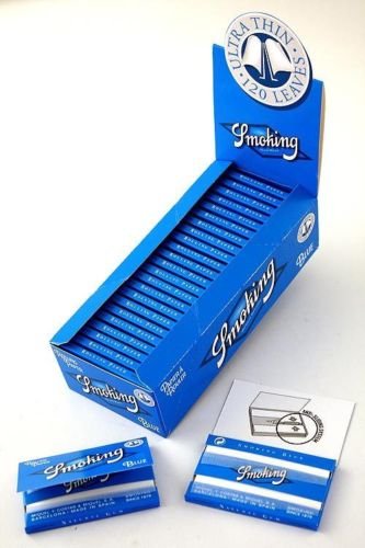 Papel de Liar Smoking azul , caja de 25 libritos dobles.