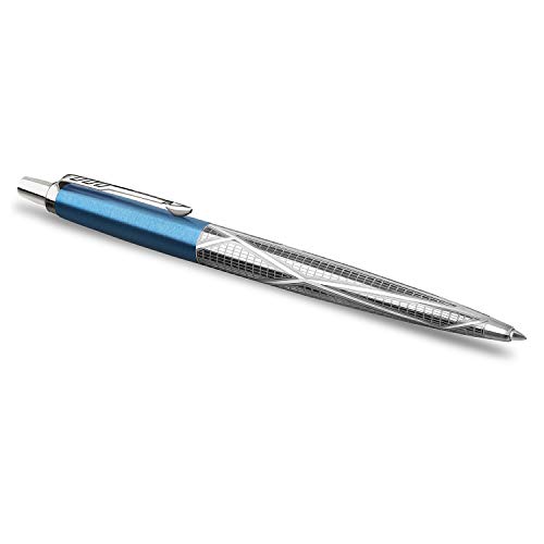 Parker Jotter - Bolígrafo, edición especial, azul Sky Blue Modern, punta mediana (0,7 mm), caja de regalo (2025828), tinta azul