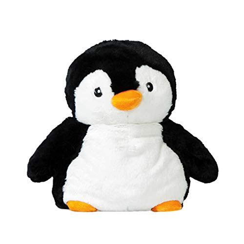 PELUCHO - Bolsa de Agua Caliente de pingüino, Color Negro (Blanco)