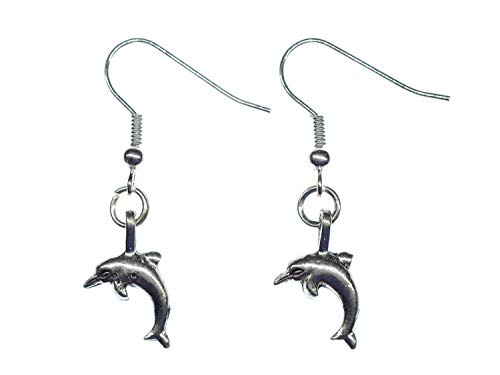 pendientes de delfines Dolphin Dolphin pendientes Miniblings delfines y marsopas plata Flipper