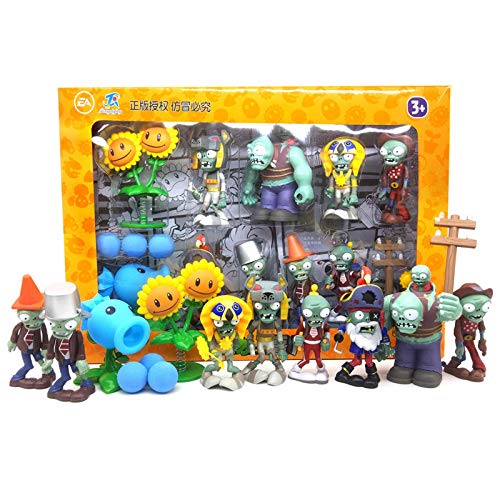 Plants Vs Zombie Toys de alta calidad 2 juego completo de silicona suave Pea Shooter Regalos para niños Toy Zombie Dolls Regalos de cumpleaños