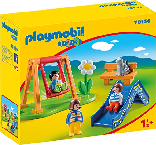 PLAYMOBIL - 1.2.3 Parque Infantil Juego con Accesorios, Multicolor (70130)