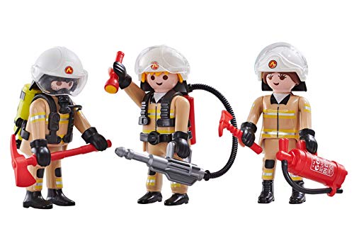 Playmobil - 6584 - 3 Pompiers Equipe A - Emballage Plastique, Pas de boîte