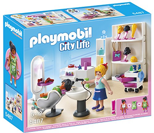 Playmobil Centro Comercial - City Life Salón de Belleza Playset, Color Multicolor (Playmobil 5487)