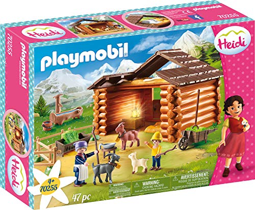 Playmobil- Heidi Establo de Cabras de Pedr Set Juguetes, Multicolor (70255)