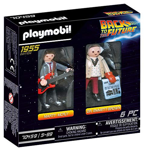 PLAYMOBIL Regreso Dos Figuras Back to The Future Marty Mcfly y Dr. Emmett Brown (70459), Multicolor, única
