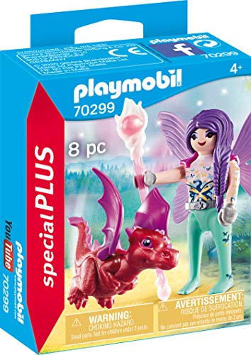 PLAYMOBIL Special Plus 70299 - Figura de Hada con dragón (4 años)