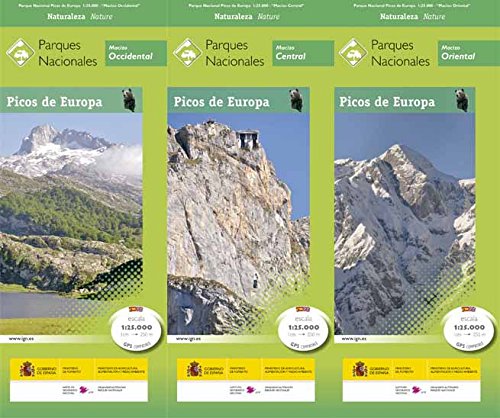 P.N. Picos de Europa. 3 mapas. Escala 1:25.000. IGN/CNIG